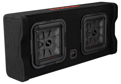 Kicker 49DL7TDF122 Dual 12" L7T Down-Firing Subwoofers+Enclosure Box DL7TDF12