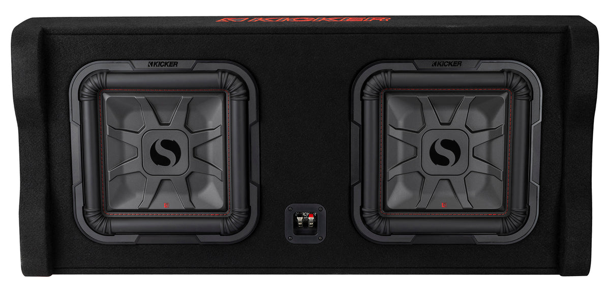 Kicker 49DL7TDF122 Dual 12" L7T Down-Firing Subwoofers+Enclosure Box DL7TDF12