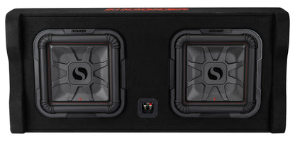 Kicker 49DL7TDF122 Dual 12" L7T Down-Firing Subwoofers+Enclosure Box DL7TDF12
