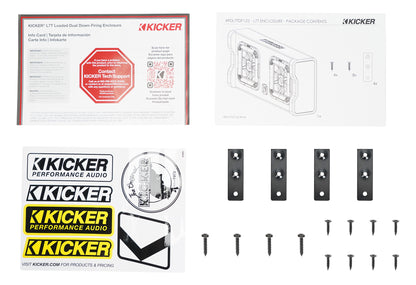 Kicker 49DL7TDF122 Dual 12" L7T Down-Firing Subwoofers+Enclosure Box DL7TDF12