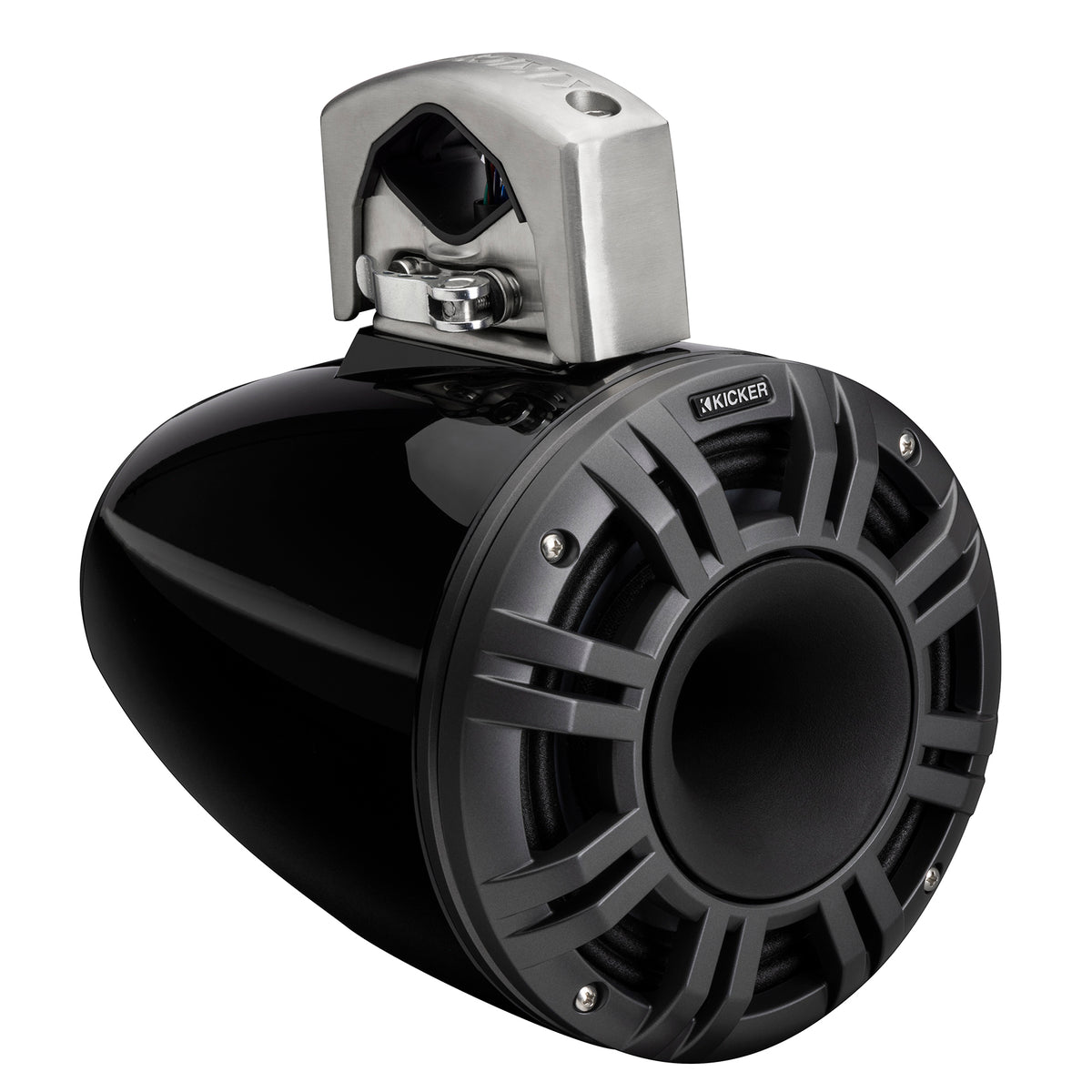 Kicker 51KMTCXL8 8" Black Horn Loaded Marine Wakeboard Tower Speakers KMTCXL8