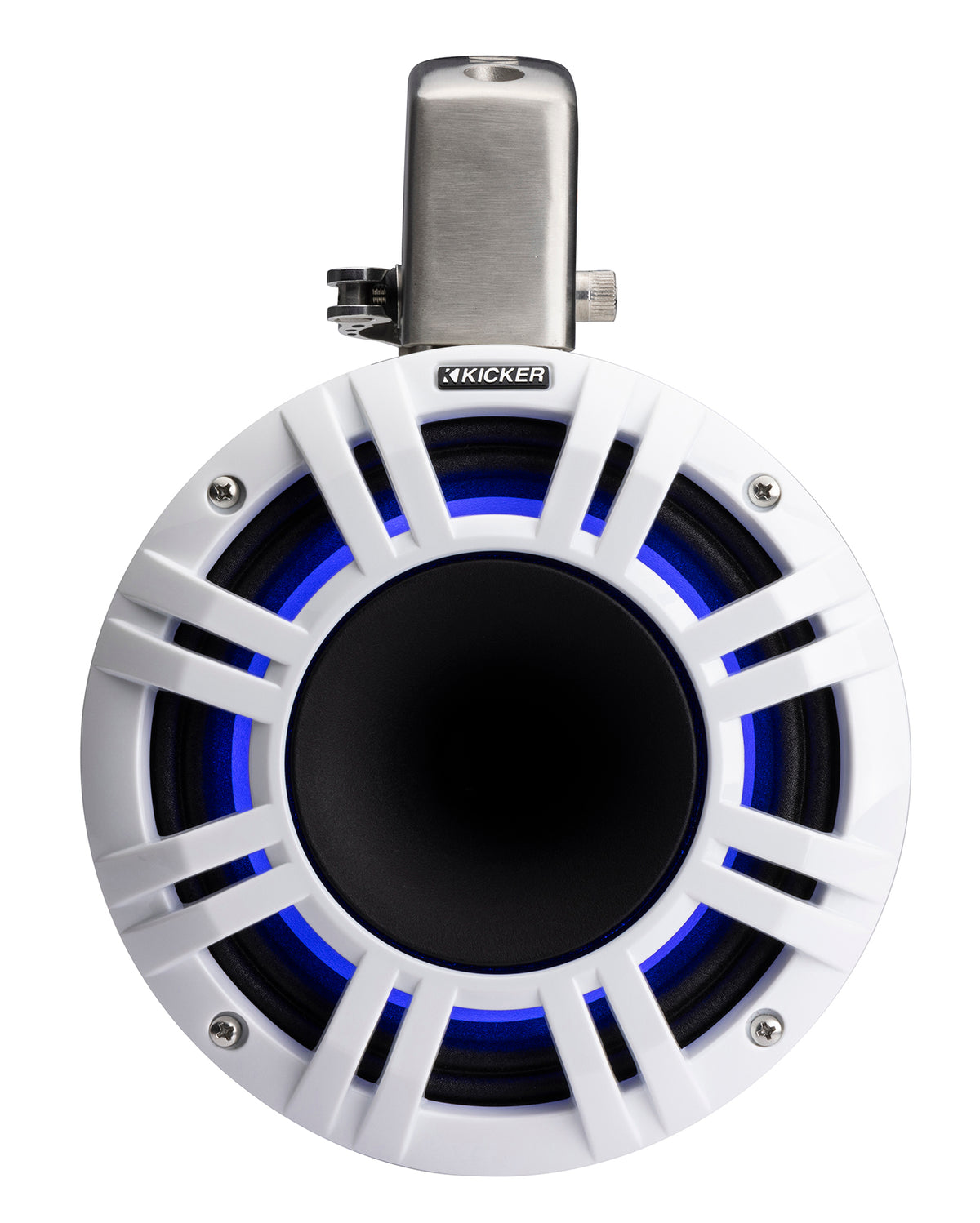 2 Kicker 51KMTCXL8W 8" White Horn Loaded Marine Wakeboard Tower Speakers KMTCXL8