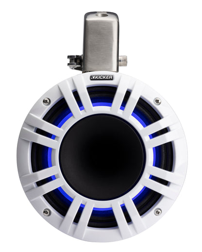 2 Kicker 51KMTCXL8W 8" White Horn Loaded Marine Wakeboard Tower Speakers KMTCXL8