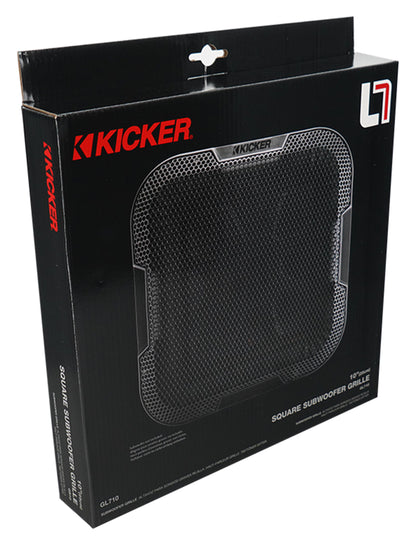 Kicker 52GL710 10" Steel Square Mesh Car Subwoofer Grille For Solo-Baric Sub