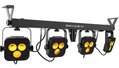 Chauvet DJ 4BAR LT QuadBT ILS Bluetooth Wash Lighting Kit+Tripod+Bag+Footswitch