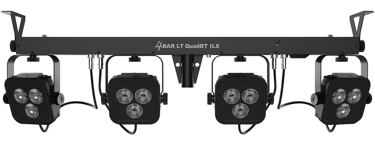 Chauvet DJ 4BAR LT QuadBT ILS Bluetooth Wash Lighting Kit+Tripod+Bag+Footswitch
