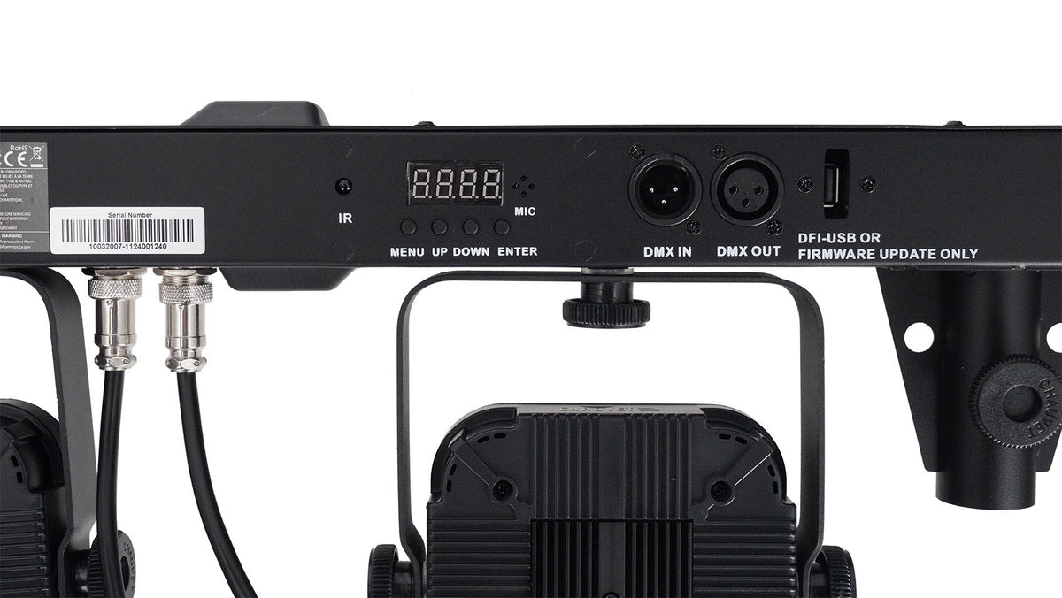 Chauvet DJ 4BAR LT QuadBT ILS Bluetooth Wash Lighting Kit+Tripod+Bag+Footswitch