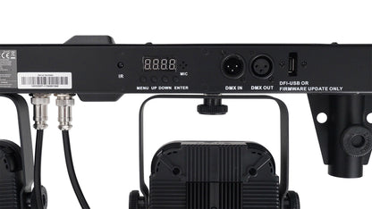 Chauvet DJ 4BAR LT QuadBT ILS Bluetooth Wash Lighting Kit+Tripod+Bag+Footswitch