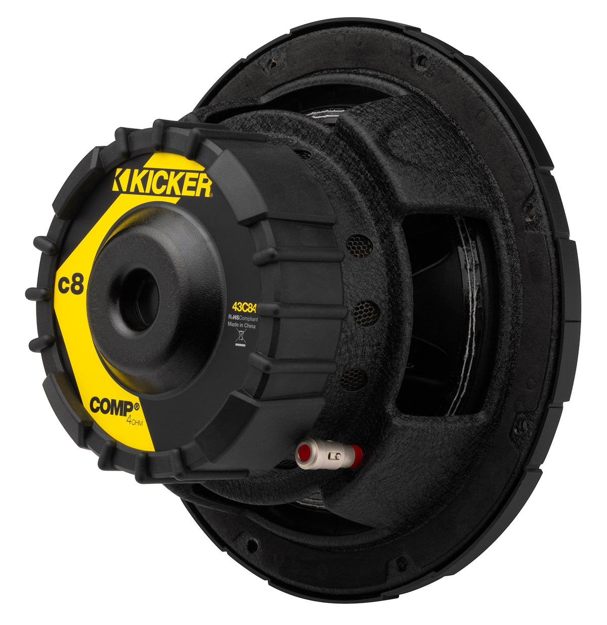Kicker 43C84 8" 100 Watt RMS Comp Subwoofer 4 Ohm SVC Car Audio Sub C84