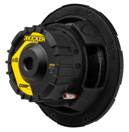 Kicker 43C84 8" 100 Watt RMS Comp Subwoofer 4 Ohm SVC Car Audio Sub C84