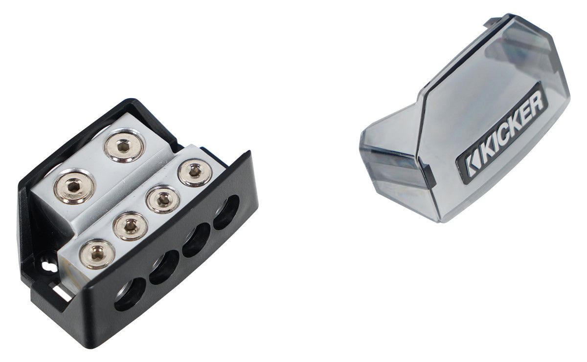 Kicker 46DB4 Distribution Block (2) 1/0-8AWG in, (4) 4-8AWG out DB4