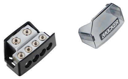Kicker 46DB4 Distribution Block (2) 1/0-8AWG in, (4) 4-8AWG out DB4