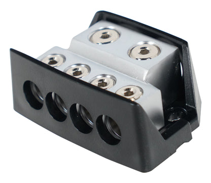 Kicker 46DB4 Distribution Block (2) 1/0-8AWG in, (4) 4-8AWG out DB4