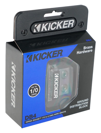 Kicker 46DB4 Distribution Block (2) 1/0-8AWG in, (4) 4-8AWG out DB4