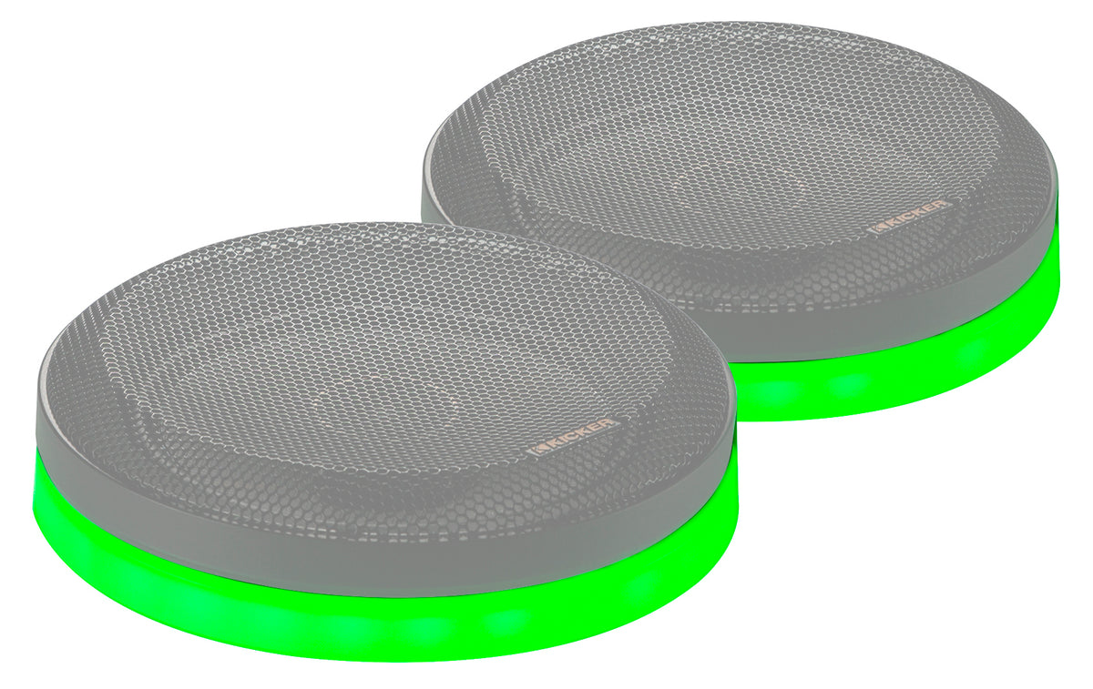 Pair Kicker 50KLSR65 6.5" Weather Proof LED Speaker Rings For Boat/ATV KLSR65