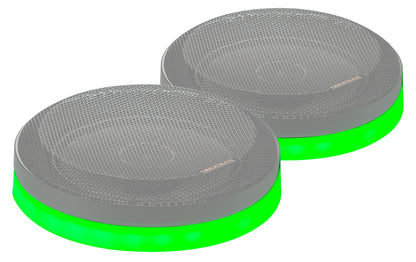 Pair Kicker 50KLSR65 6.5" Weather Proof LED Speaker Rings For Boat/ATV KLSR65