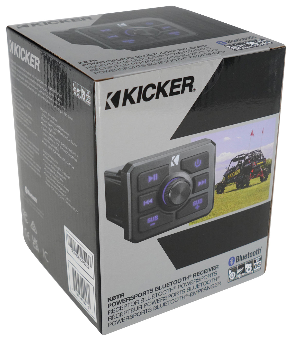 Kicker 51KBTR IP66 Bluetooth Controller for ATV/UTV/XTV/Motorcycle+Sub Out KBTR