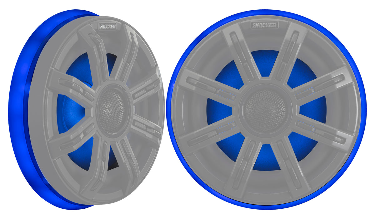 Pair Kicker 51KLSR88 8.8" to 8" LED Adapter Rings for 8" Marine Speakers KLSR8