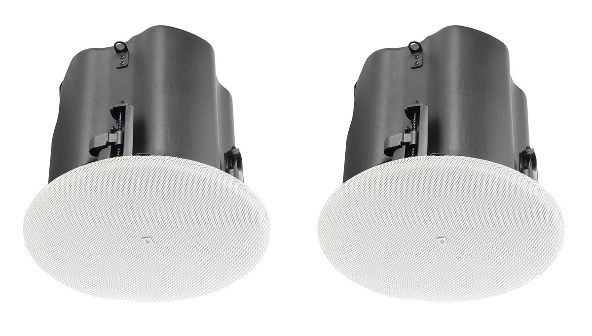 (2) JBL Control 414C/T 4" Commercial 70v Ceiling Speakers+Amp For Restaurant/Bar