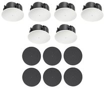 (6) Control 424LP + (6) MTC-426BG Black Round Grilles