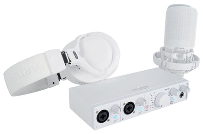 Arturia MiniFuse Recording Pack w/Interface+Microphone+Headphones+Cable in White