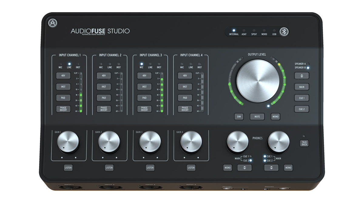 Arturia AUDIOFUSE Studio Desktop Audio Recording Interface, 4) Preamps+Bluetooth