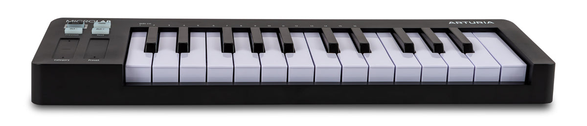 Arturia MICROLAB MK3 Black 25-Key MIDI USB Keyboard Controller+Pro Software