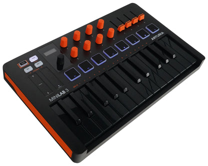 Arturia MINILAB 3 Orange 25 key MIDI USB Keyboard Controller+Abletone Live Lite