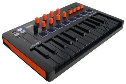 Arturia MINILAB 3 Orange 25 key MIDI USB Keyboard Controller+Abletone Live Lite