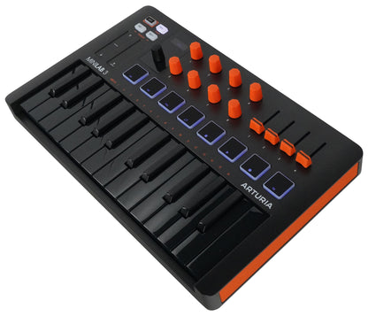 Arturia MINILAB 3 Orange 25 key MIDI USB Keyboard Controller+Abletone Live Lite