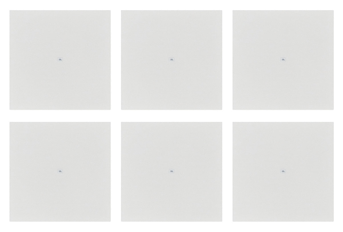 (6) JBL MTC-418SG White Square Grilles for Control 418 In-Celing Speakers