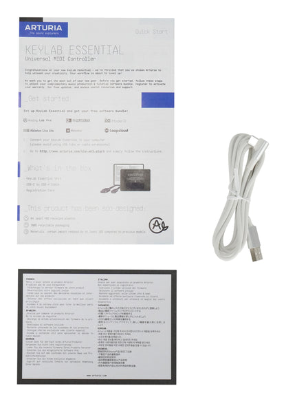 ARTURIA Keylab Essential 61 mk3 White 61-Key USB MIDI Keyboard Controller