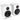 Pair Rockville APM8W v2 8" Active Powered Studio Monitor Speakers USB+Bluetooth
