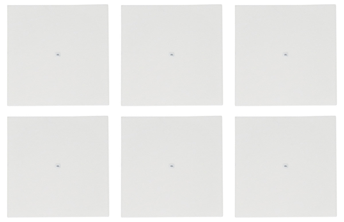 (6) JBL MTC-416SG White Square Grilles for Control 416 In-Celing Speakers