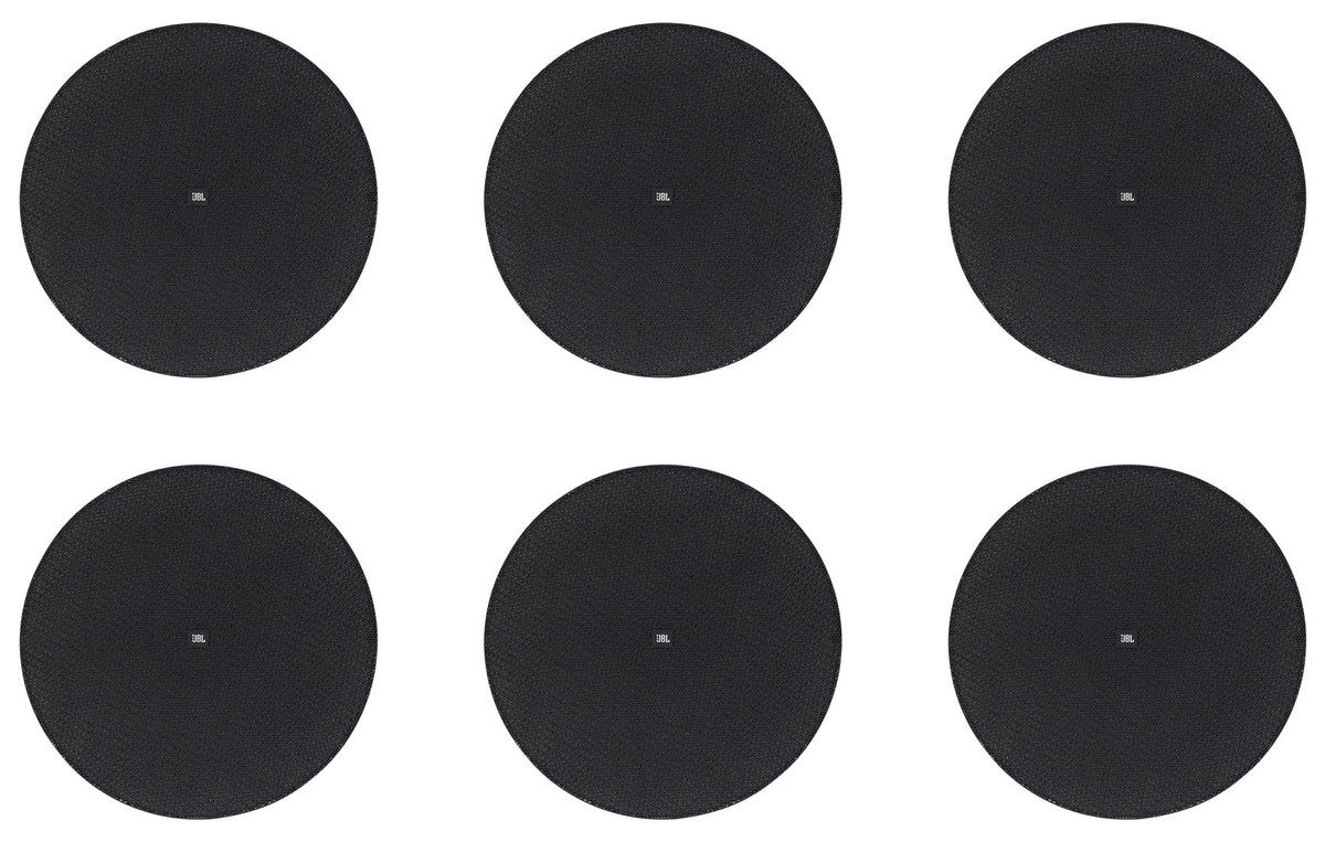 (6) JBL MTC-414BG Round Black Grilles for Control 412 / 414 Ceiling Speakers