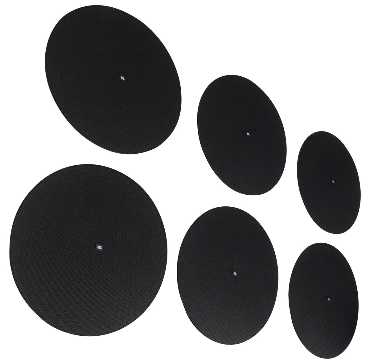 (6) JBL MTC-418BG Round Black Grilles for Control 418 In-Celing Speakers