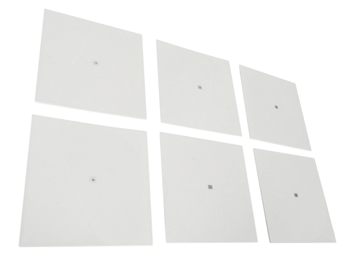 (6) JBL MTC-416SG White Square Grilles for Control 416 In-Celing Speakers