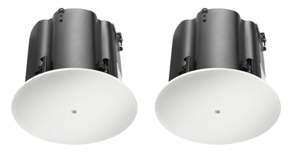 (2) JBL Control 419CS/T 8" Commercial In-Ceiling Subwoofers 70v Restaurant Subs