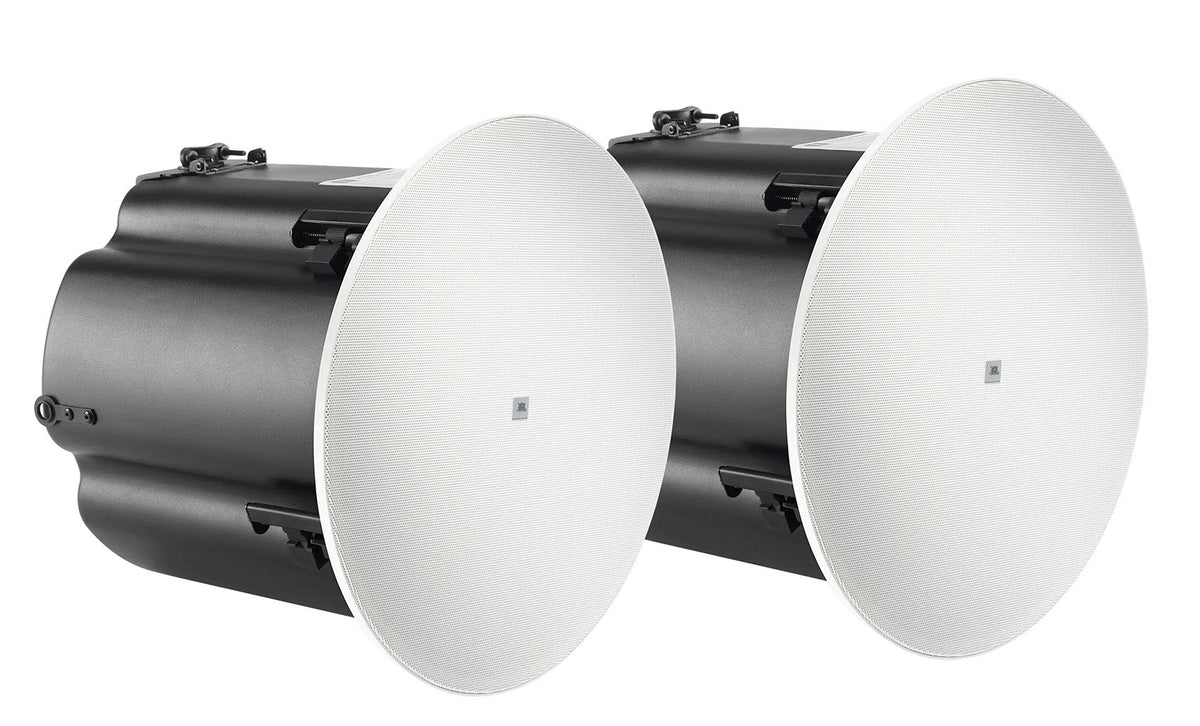 (2) JBL Control 419CS/T 8" Commercial In-Ceiling Subwoofers 70v Restaurant Subs