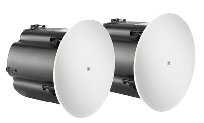 (2) JBL Control 419CS/T 8" Commercial In-Ceiling Subwoofers 70v Restaurant Subs