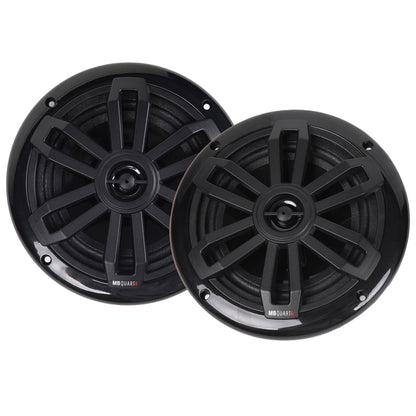 Pair MB Quart NF1-116SB 6.5" 2-Way Ultra Slim Speakers For RV, UTV, Marine Black