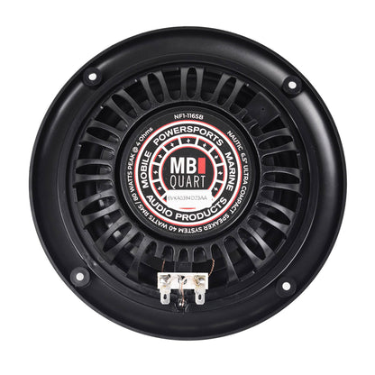 Pair MB Quart NF1-116SB 6.5" 2-Way Ultra Slim Speakers For RV, UTV, Marine Black