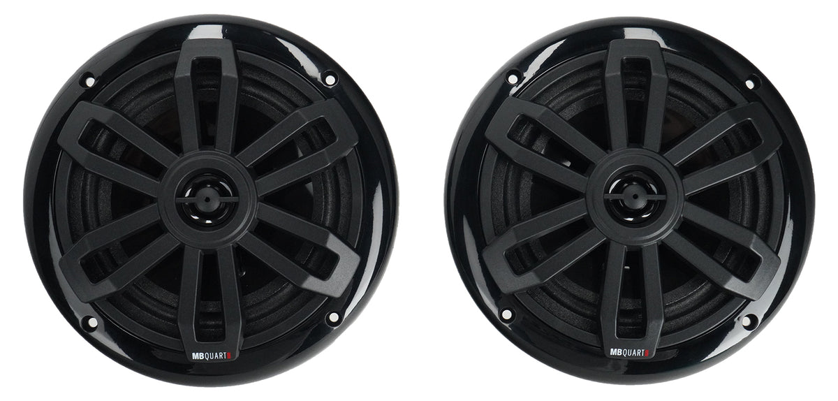 Pair MB Quart NF1-116SB 6.5" 2-Way Ultra Slim Speakers For RV, UTV, Marine Black