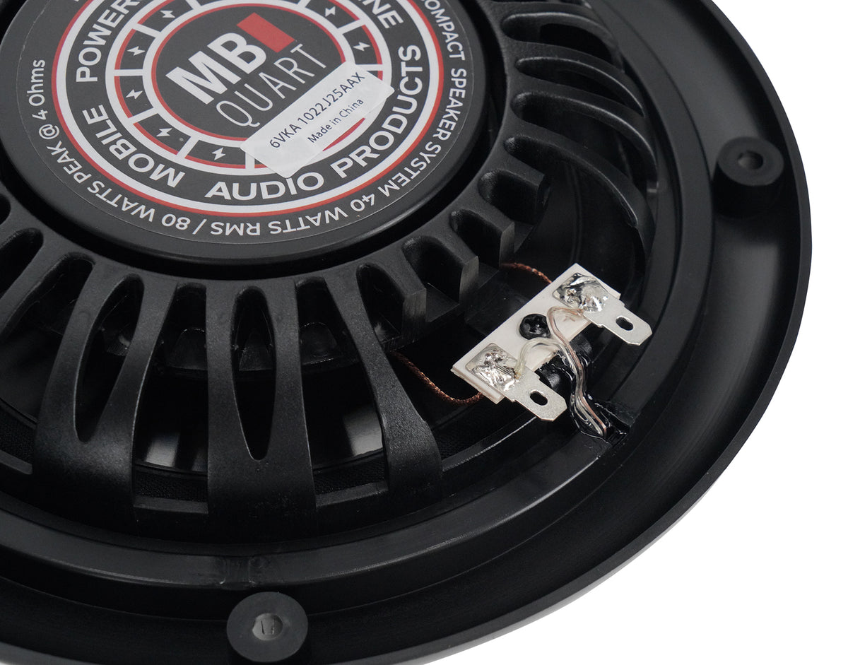Pair MB Quart NF1-116SB 6.5" 2-Way Ultra Slim Speakers For RV, UTV, Marine Black