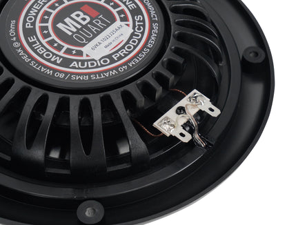 Pair MB Quart NF1-116SB 6.5" 2-Way Ultra Slim Speakers For RV, UTV, Marine Black