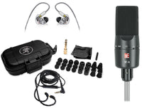 Mackie MP-360 Triple Balanced Armature Pro In-Ear Monitors+SE Electronics Mic