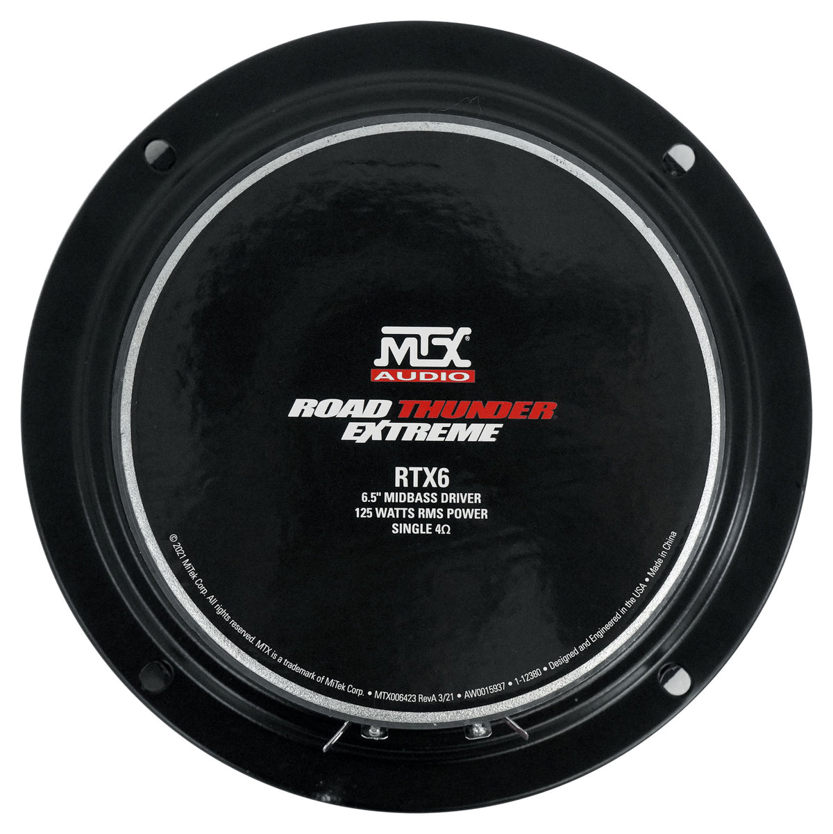 MTX Thunder RTX6 6.5” 125w RMS Mid-bass/Midrange Car/Pro Audio Speaker+Backpack