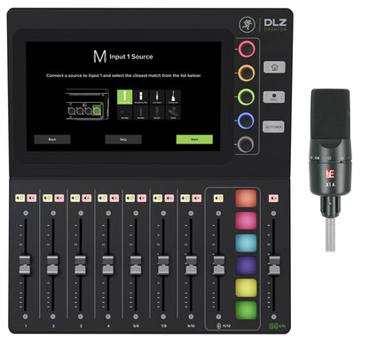Mackie DLZ Creator Digital Mixer for Recording Podcasting+SE Electronics Mic