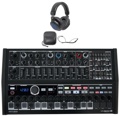 Minibrute 2S NOIR USB MIDI Analog Sequencer Synthesizer+Headphones