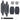 Rockville FEN265-GREY Boat Fender Package 2 Bumpers 6.5"x23", 2 Covers, 2 Lines